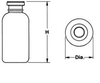 PET and HDPE Plastic Bottles -- SERUM ROUND-LDPE-1 oz-200001-20mm