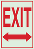 Glow-in-the-Dark Exit & Directional Sign - 80221 - Brady Corporation