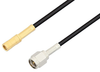 SSMB Plug to SMA Male Cable 48 Inch Length Using LMR-100 Coax with HeatShrink - PE3W00620/HS-48 - Pasternack