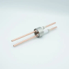 RF Power Feedthrough, 8000 Volts, 10 KW @ 450 KHz, 2 Tubes, 0.25″ Copper Conductors, 1.50″ Dia Stainless Steel Weld Adapter - A0553-1-W - MPF Products, INC.