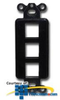 Hubbell ISF StyleLine Outlet Frame - 3 Ports (Pkg of 25) - ISF3 - TelephoneStuff.com