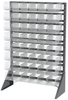 Akro-Mils 300 250 lb Clear Polypropylene Single Sided Fixed Rack - 48 Bins - Bins Included - 30008230SC -- 30008230SC - Image
