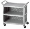 4093 - Utility Cart, 3 Shelf, with 300 lbs capacity, enclosed on three sides -- GO-47205-20 - Image