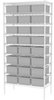Akro-Mils Akro-Grid 2000 lb Adjustable Gray Chrome Steel Open Adjustable Fixed Shelving System - 24 Bins - 2000 lb Total Capacity - AWS183633166 GREY - AWS183633166 GREY - R. S. Hughes Company, Inc.
