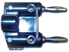 Stackable Double Banana Plug, 15A, Blk; Gender Mueller Electric - 17AH8657 - Newark, An Avnet Company