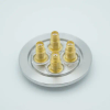 SMA Coaxial Feedthrough, 50 Ohm Matched Impedance to 18 GHz, 4 Pin, Grounded Shield, Double-Ended, 2.16″ QF / KF Flange - A14340-3-QF - MPF Products, INC.