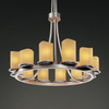CNDL-8763-14-AMBR-NCKL Mid. Chandeliers-Pillar Candle - 671591 - Capital Lighting, Inc.
