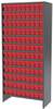 Akro-Mils 6500 lb Adjustable Gray Powder Coated Steel 22 ga Enclosed Adjustable Fixed Shelving System - 108 Bins - 6500 lb Total Capacity - ASC1879148 RED -- ASC1879148 RED - Image