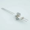 Power Feedthrough, 14,000 Volts, 15 Amps, 2 Pins, 0.092″ Nickel Conductors, 1.33″ Conflat Flange - A0042-1-CF - MPF Products, INC.