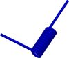 Coiled Flexible Tubing, 90 Shore A, Blue Opaque - AP02TC122P2BL - ARKPLAS