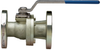 API 608 Carbon Steel ANSI 300 Flanged, Full Port, Split-Body Ball Valve -- 68F100-1 - Image