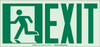 Brady Bradyglo B-552 Aluminum Rectangle White Exit Sign - 14 in Width x 5 in Height - Glow in the Dark - 81925 - 754473-81925 - R. S. Hughes Company, Inc.