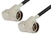 N Male Right Angle to N Male Right Angle Cable 72 Inch Length Using RG223 Coax - PE3882-72 - Pasternack