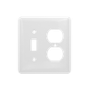 2-Gang 1 Toggle & 1 Duplex Combination Wall Plates, Metal Medium Size Glossy Finish - 61MFR - Suzhou Ele Mfg Co., Ltd.