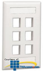 Panduit® NetKey Single Gang Flush Mount Vertical.. - NK1FEIY - TelephoneStuff.com