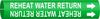 Brady Bradysnap-On B-915 White on Green Plastic Snap-On Pipe Marker - 1 1/4 in Character Height - Printed Msg = REHEAT WATER SUPPLY - 4360-C - 754473-67882 - R. S. Hughes Company, Inc.