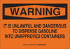 Brady B-302 Polyester Rectangle Orange Chemical, Biohazard, Hazardous & Flammable Material Sign - 14 in Width x 10 in Height - Laminated - TEXT: WARNING STORAGE OR FLAMMABLE AGENTS PROHIBITED - 16175 - 754473-16428 - R. S. Hughes Company, Inc.
