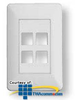 Legrand - On-Q 4 Port AnyPort&reg; Designer Wall Plate - 364303-01 - TelephoneStuff.com