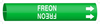 Brady B-915 White on Green Plastic Strap-On Pipe Marker - 1 1/4 in Character Height - Printed Msg = FREON with Right Arrow - 4061-F -- 754476-40457