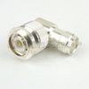 M55339/32-00001 RA TNC Male (Plug) to TNC Female (Jack) Adapter MIL-STD-202 Method 106, Silver Plated Brass Body, High Temp, 1.45 VSWR -- M55339/32-00001 - Image