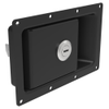 Push-to-Close Latch, Large Pivot Pawl Size, Locking, Rivet Mount, 4.9mm dia. Holes, 23.4mm Grip, Steel, Powder Coated, Black -- 64-60-511-50