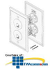 Express Cables 6 Conductor Dual Flush Smooth Jack, White - C7150 - TelephoneStuff.com