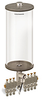 Clear View Multiple Feed Electro Lubricator, 1 gal Acrylic Reservoir, 7 Feeds, 1/4” OD Tube Outlets, 120V/60Hz - B4462-128AB0712061W - Oil-Rite Corp.