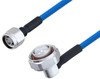 Plenum N Male to 7/16 DIN Male Right Angle Low PIM Cable 200 CM Length Using SPP-250-LLPL Coax , LF Solder - PE3C4136-200CM - Pasternack