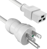 NEMA 5-15P Hospital Grade (Gray) to IEC 60320 C19 (Gray), 14AWG / 3C, SJT, 60C, 120 inches -- 233082-06 - Image