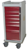 MR-Conditional Narrow Seven Drawer Emergency Cart Break.. - MRN7B - Harloff Company, Inc. (The)