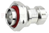 7/16 DIN Male (Plug) to 4.1/9.5 Mini DIN Male (Plug) Adapter IP67 UnMated, Tri-Metal Plated Brass Body, 1.3 VSWR -- SM4466 - Image