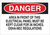 Brady B-302 Polyester Rectangle White Electrical Safety Sign - 10 in Width x 7 in Height - Laminated - 84859 - 754476-84859 - R. S. Hughes Company, Inc.