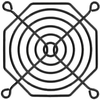 80mm Wire Form Fan Guard, Black E.D. Finish - 08156-02 - Qualtek Electronics Corp.
