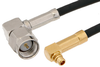 SMA Male Right Angle to MMCX Plug Right Angle Cable 24 Inch Length Using RG174 Coax - PE36507-24 - Pasternack