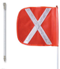 General-Purpose 10' Non-Lighted Warning Whip Split Pole w/ Quick Disconnect Base 12