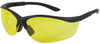 Bouton Optical Hi-Voltage AC 250-21-0000 Universal Polycarbonate Standard Safety Glasses Yellow Lens - Black Frame - 616314-63565 - 616314-63565 - R. S. Hughes Company, Inc.