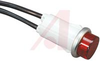 Indicator, Pnl-Mnt:Incandescent;Red;0.50 In;28V;Lens, High Hat;22AWG Wire Leads - 70117766 - Allied Electronics, Inc.