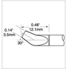 Metcal Smartheat Tweezer Cartridge PTTC-608B - Blade Tip - 0.48 in Tip Length - 0.14 in Tip Width - METCAL PTTC-608B - R. S. Hughes Company, Inc.