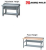 ADJUSTABLE HEIGHT -- HARDWOOD TOP -- HRHWB3072GA2P-0 - Image