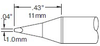 Metcal Smartheat Soldering Cartridge SSC-725A - Chisel Tip - 0.43 in Tip Length - 0.04 in Tip Width - SSC-725A - R. S. Hughes Company, Inc.