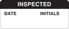 Brady B-744 Black on White Polyester Inspection Label - 1 1/2 in Width - 5/8 in Height - Printed Text = DATE, INITIALS - 82587 - 754476-82587 - R. S. Hughes Company, Inc.