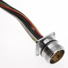 MCV, M23, Receptacle, 19 Pole, Male Straight, Discrete, 1M, 3/8A, Panel Mount with 2.7mm mounting holes, Nickel Brass - MCV-19MR-1M-PM27 - Mencom Corporation
