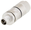 M12 8 Pin X-Code Male Shielded Field Termination Connector - TAB00001 - MilesTek Corporation