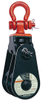 Snatch Block McKissick 409 Double Sheave with Shackle - Light Champion WLL ton 12 - 424101200245 - Certex UK