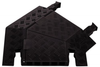Right Turns for GD5X125 5-Channel Guard Dog® Cable Protector, Black Lid/Black Base - GDT5X125-R-B/B - GDT5X125-R-B/B - Checkers