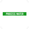 Brady B-946 White on Green Vinyl Self-Adhesive Pipe Marker - 2 1/4 in Height - 2 in Character Height - 14 in Length - Printed Msg = PROCESS WATER - 7224-1 - 754476-91750 - R. S. Hughes Company, Inc.