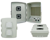 14x10x04 ABS Plastic Weatherproof Outdoor IP24 NEMA 3R Enclosure, Hook & Loop Mounting, Vent Lid & 48 VDC PoE outlets Gray -- TEP141004-40VW - Image