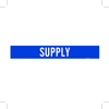 Brady B-946 White on Blue Vinyl Self-Adhesive Pipe Marker - 4 in Height - 3 1/2 in Character Height - 24 in Length - Printed Msg = SUPPLY - 7281-1HV - 754476-81416 - R. S. Hughes Company, Inc.