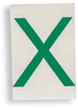 ToughStripe Die-Cut Green Letter X - 121832 - Brady Corporation