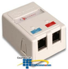 Siemon MX-SM Two Port Surface Mount Boxes - MX-SM2 - TelephoneStuff.com